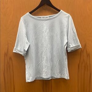 🔴 4 for $20 🔴 Josephine Chaus Light Blue Cuffed Sleeve T-Shirt